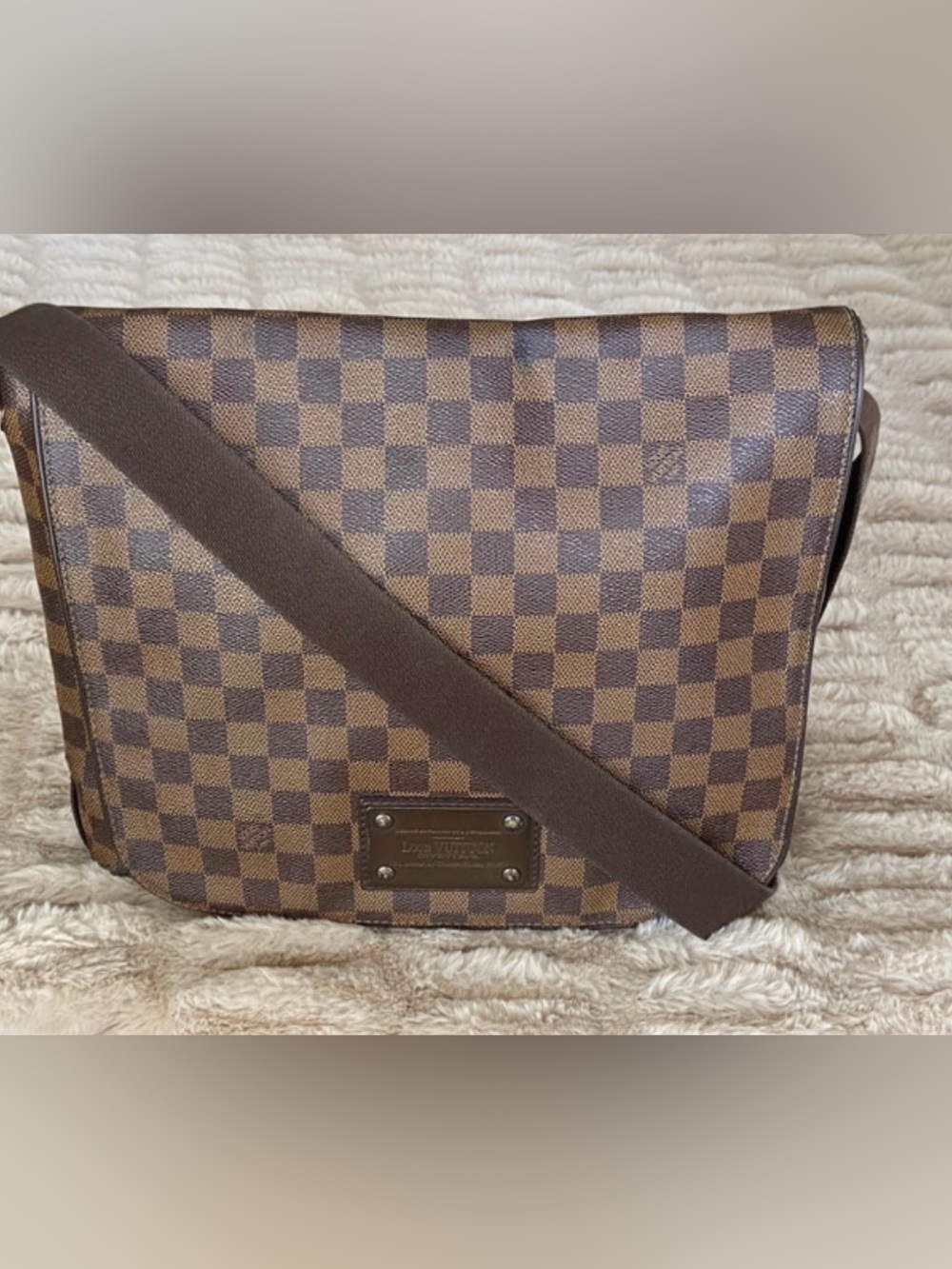 Louis Vuitton Brown Damier Ebene Canvas Crossbody Messenger Bag